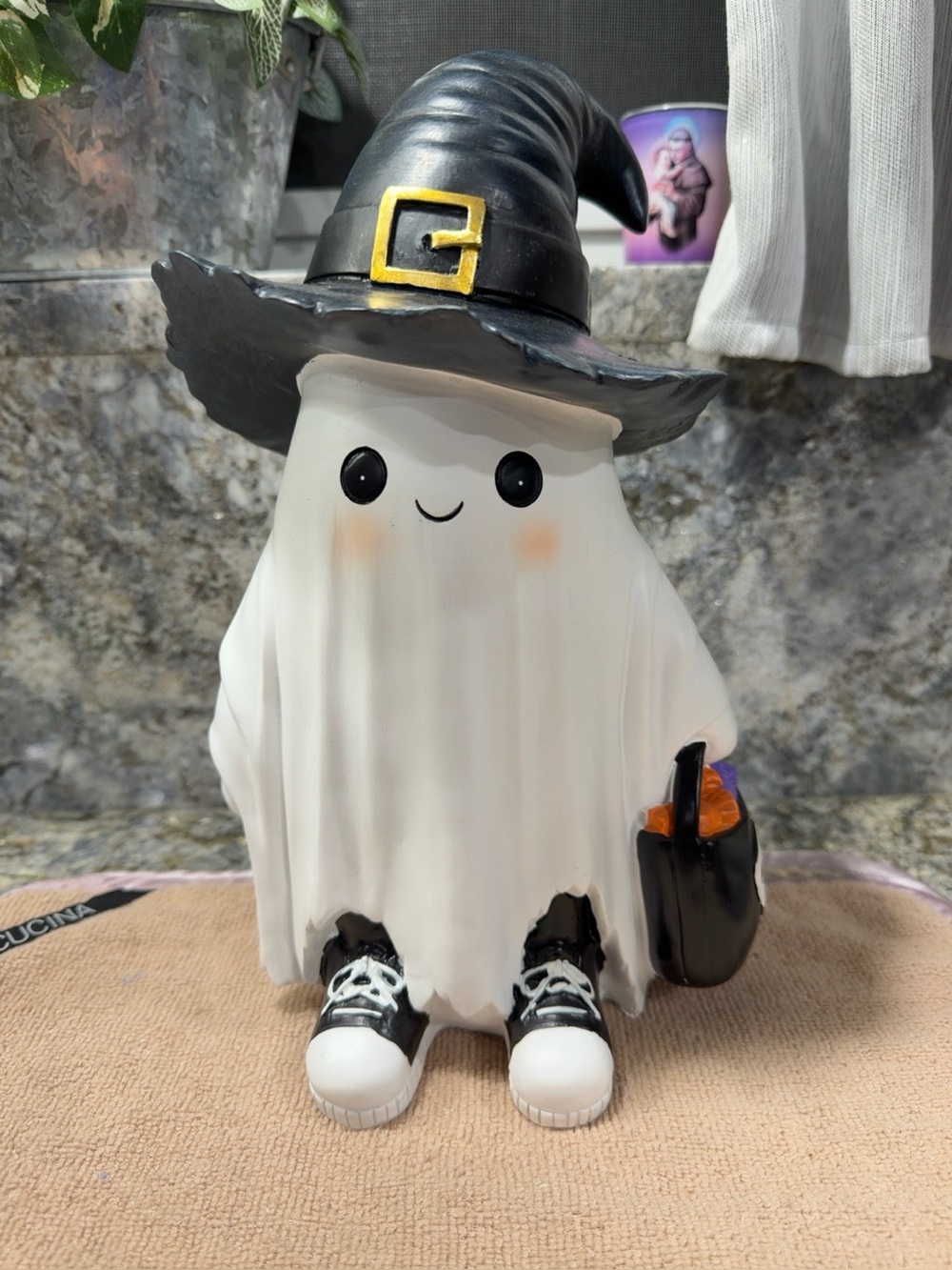 NWT Marshalls Ghost Witch Halloween Decor Figure 12" Trick-or-Treat Shelf Sitter